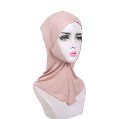 Amazon Cross-border Wooden Cotton Large-Brim Ethnic Base Cap Elastic Women's Small Cap Base Headscarf Cap Wholesale