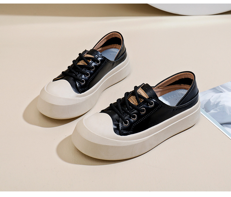 Forrest Gump 2024 nya höststudentskor i koreansk version, mångsidiga och casual, trendiga, tjocka sulor, moderiktiga brädorskor_voghion.com