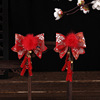 Hairgrip with bow, hairpins with tassels, children's hair accessory, red Hanfu, Chinese style