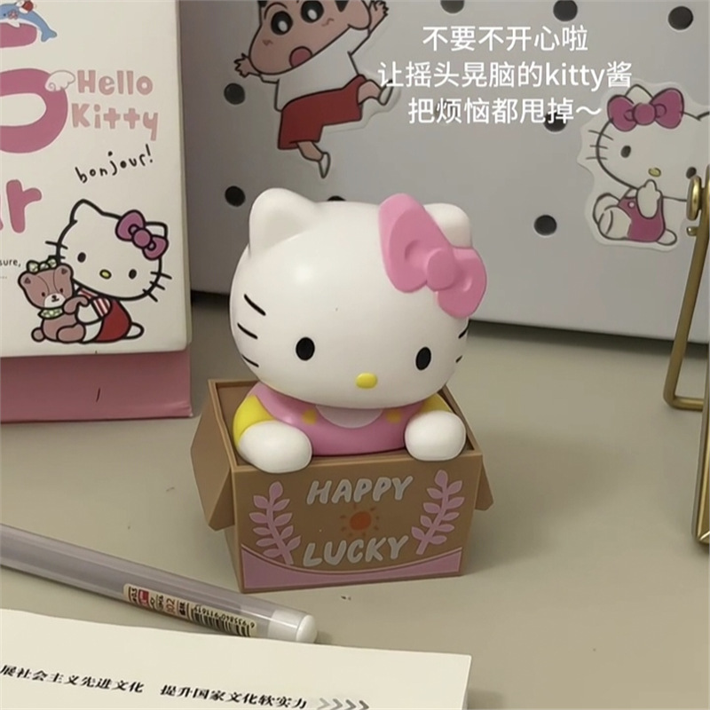 ハローキティ首振りオーナメントソーラーカーセンターコンソール装飾漫画高価値人形誕生日ギフト|undefined