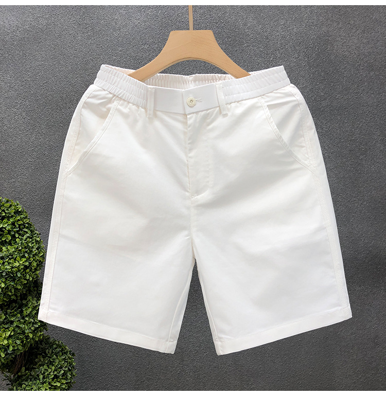 Pantalones casuales blancos universales para hombres, pantalones de verano delgados, pantalones de moda para hombres, pantalones de calzado rectos.