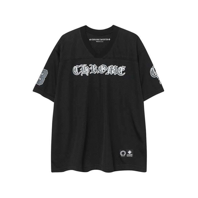 正确版克罗Chrome Hears冰球服网眼花臂十字架印花情侣款套装|undefined