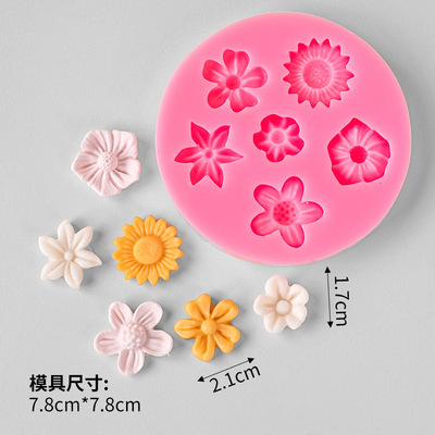 花の葉桜の花びらケーキデコレーションシリコンモールドフォンダンチョコレートデザートテーブルオーナメントベーキングモールド|undefined