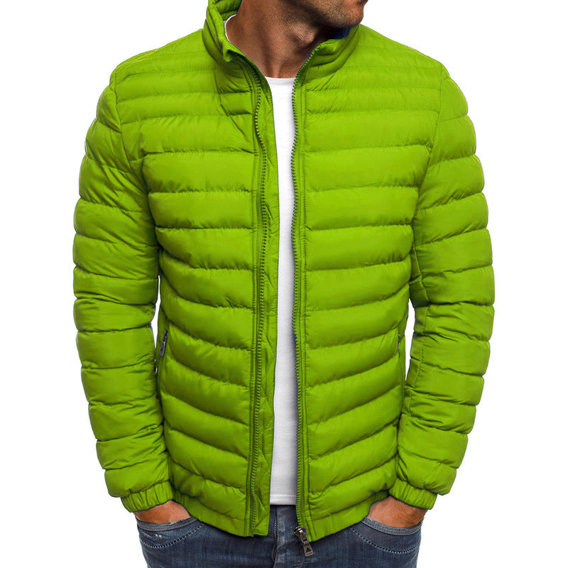Autunno/Inverno Nuovo Colore Solido Semplice Ed Elegante Uomo Cotone Cappotto Dritto_voghion.com