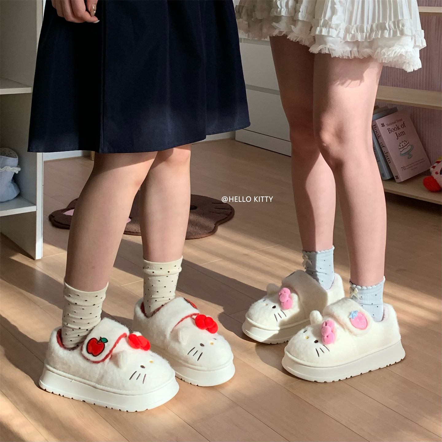 Winter genuine HelloKitty soft thick sole comfortable plus velvet…