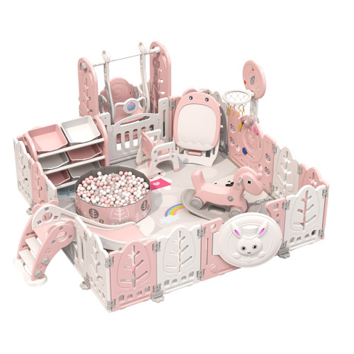 Rabbit Combination Game Fence Child Home Fence Baby Crawling Protection Ground School Walking Versatile Park Pink
