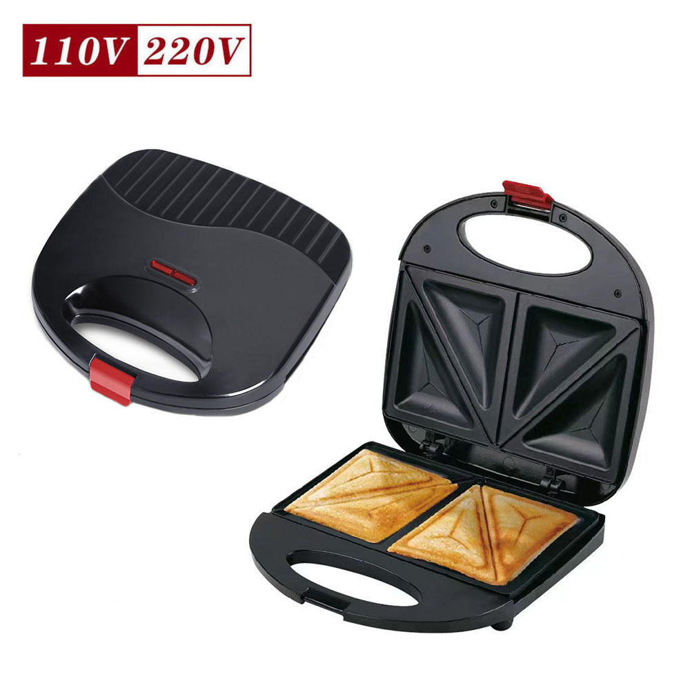 Estándar americano 110V sandwich maker multi-función de luz de alimentos Máquina de Desayuno de doble cara calefacción fabricante de pan prensa máquina de hornear waffle maker
