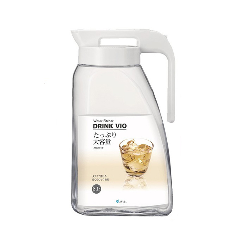 日本asvel冷水ポット家庭用大容量ジュース飲料バレル耐高温冷蔵庫密封泡茶冷水カップ|undefined