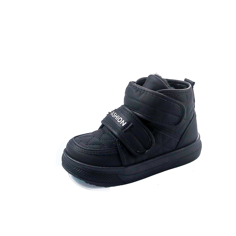 Botas de nieve para niños con calentamiento de lana para niños invierno 2025 nuevo tipo de niños grandes botas de algodón gruesas para niños