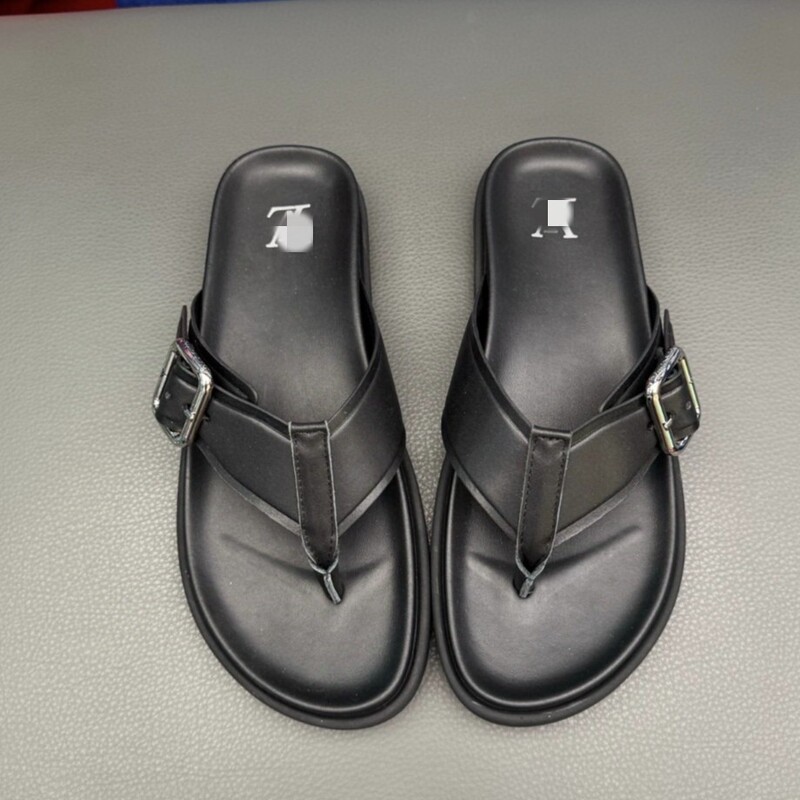 Southeast Asia Nigeria High-Quality Sandals 2026 Summer Men's Trendy Casual Black Lettered Slip-On Slippers