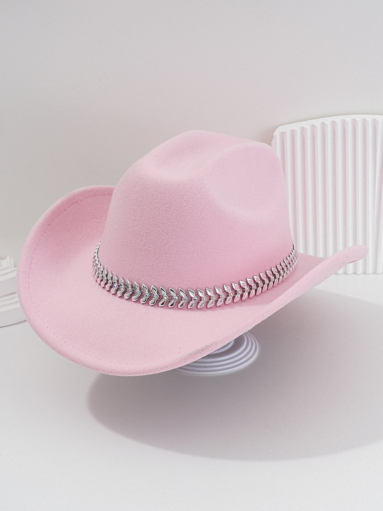 Panama cowboyhatt med 3d-löv rhinestone bälte för fest_voghion.com