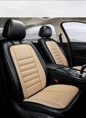 Car Seat Cushion, Memory Foam Office Chair, Breathable Mesh for All Seasons, Single Sheet with Backrest, Heightening and Thickening Seat (Four Seasons Pad) - warm-rice-seat-with-backrest