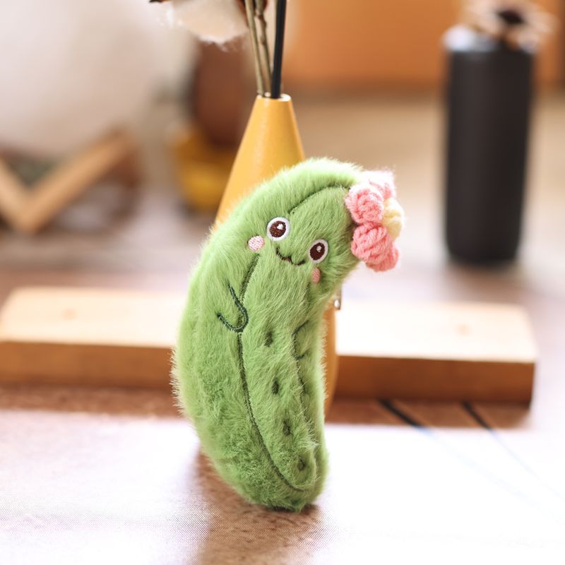 インターネット有名人かわいいキュウリペンダントぬいぐるみ人形ゴーヤバッグペンダントキーホルダー布人形人形|undefined