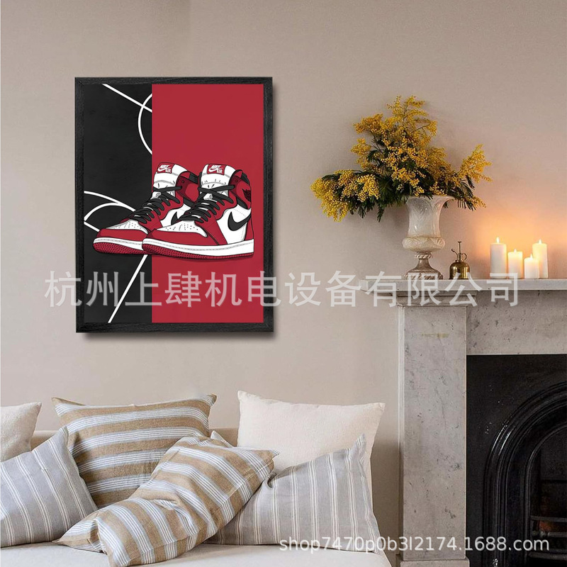 Amazon Cross-Border Frameless Fried Wall Art Michael Jordan Poster Printed Sneakers Air Jordan Amazon Cross-Border Frameless Fried Wall Art Michael Jordan Poster Printed Sneakers Air Jordan