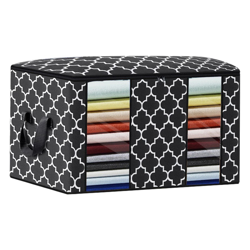 Amazon tela no tejida bolsa de almacenamiento edredón plegable caja de almacenamiento armario ropa a prueba de polvo a prueba de humedad bolsa de organización