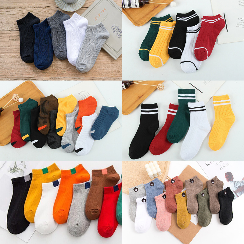 10 pairs of cotton socks men's mid-tube cotton socks stall socks thin men's wholesale socks boat socks men's autumn and winter cotton socks clearance