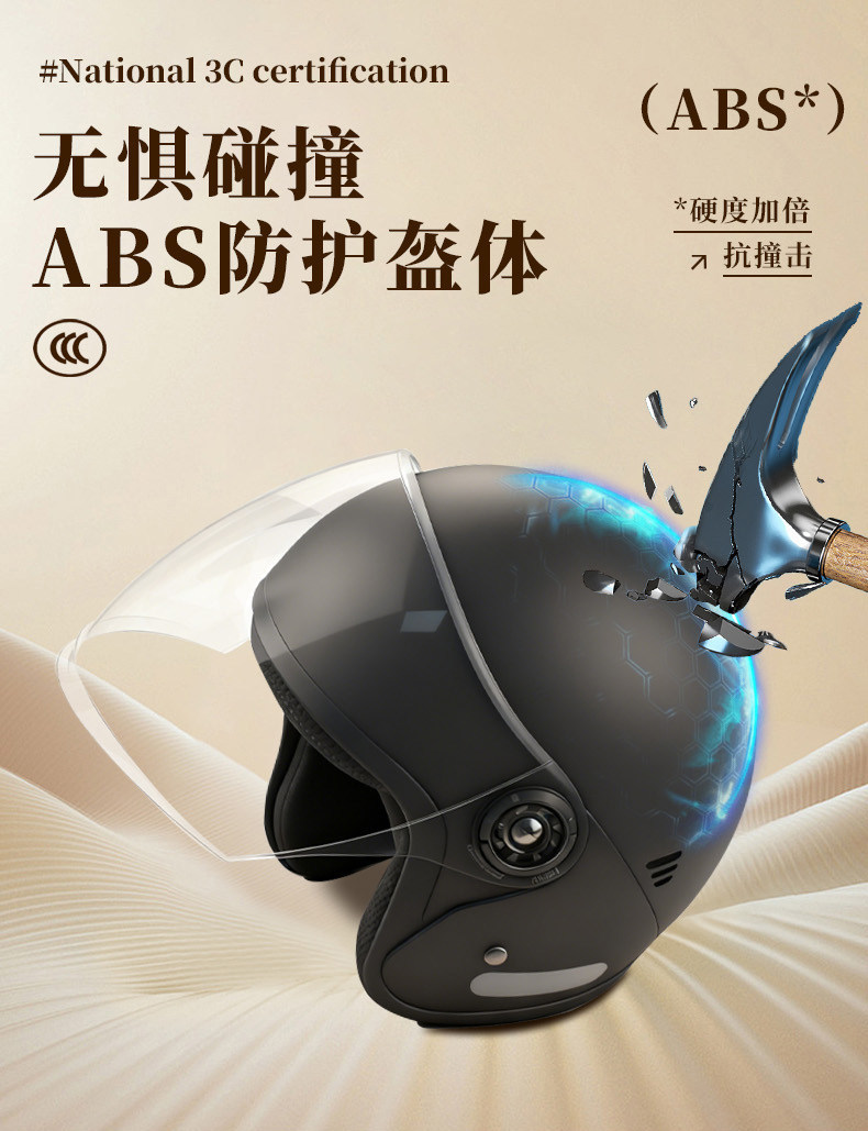 National Standard 3C Certified New Electric Vehicle Helmet, Suitable for Men and Women in All Seasons, Winter Warm Electric Motorcycle Safety Helmet
