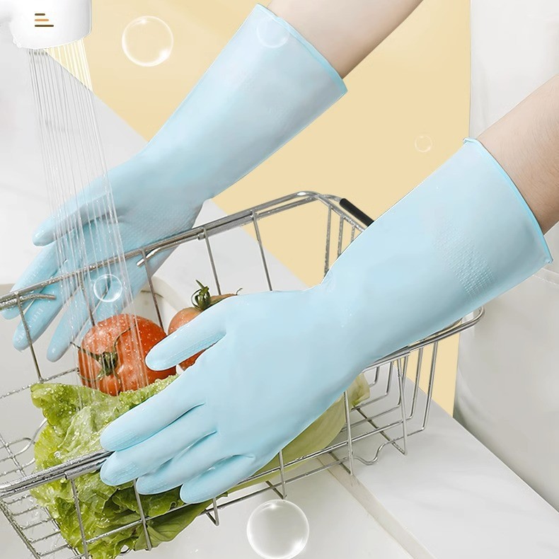 가정용 방수 가사 장갑 주방 청소 내구성 확장 고무 장갑 가정용 세탁 및 식기 세척 고무 장갑