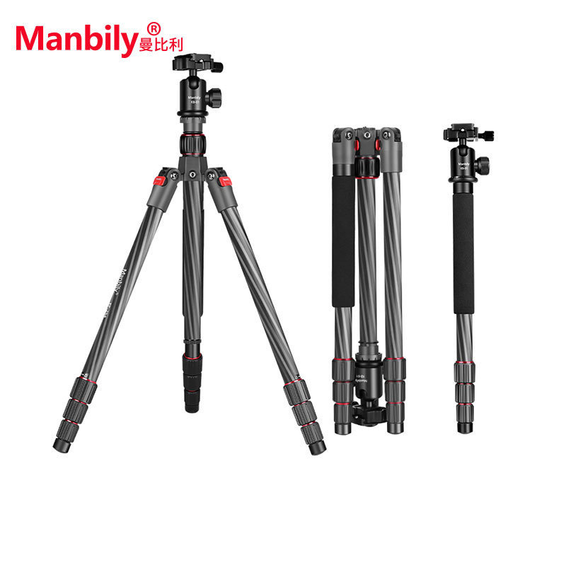 8曼比利碳纤维三脚架摄影摄像微单手机稳定支架轻便三角