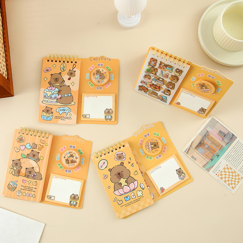 Libro de notas de Kapibala Pegatinas creativas Pegatinas de notas tres en uno Papelería divertida para estudiantes de alto valor al por mayor