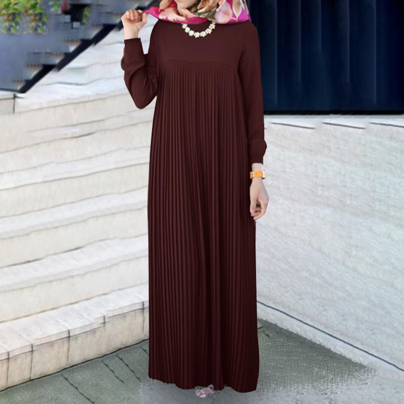 Abito musulmano elegante da donna stile arabo a maniche lunghe_voghion.com