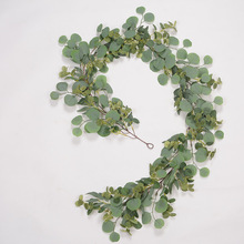 尤加利柳叶仿真假藤藤条树叶藤蔓婚礼居家装饰缠绕厂家直销新绿