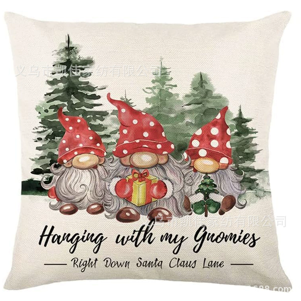 Winter Christmas pillow, pillowcase, Amazon, direct factory sales