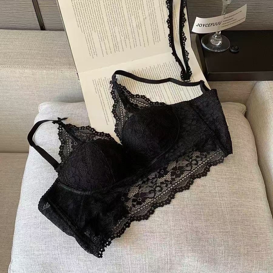 Dragón * corazón puro quiere colgar el cuello ropa interior de encaje mujer cómoda contra la caída de los senos bra sexy