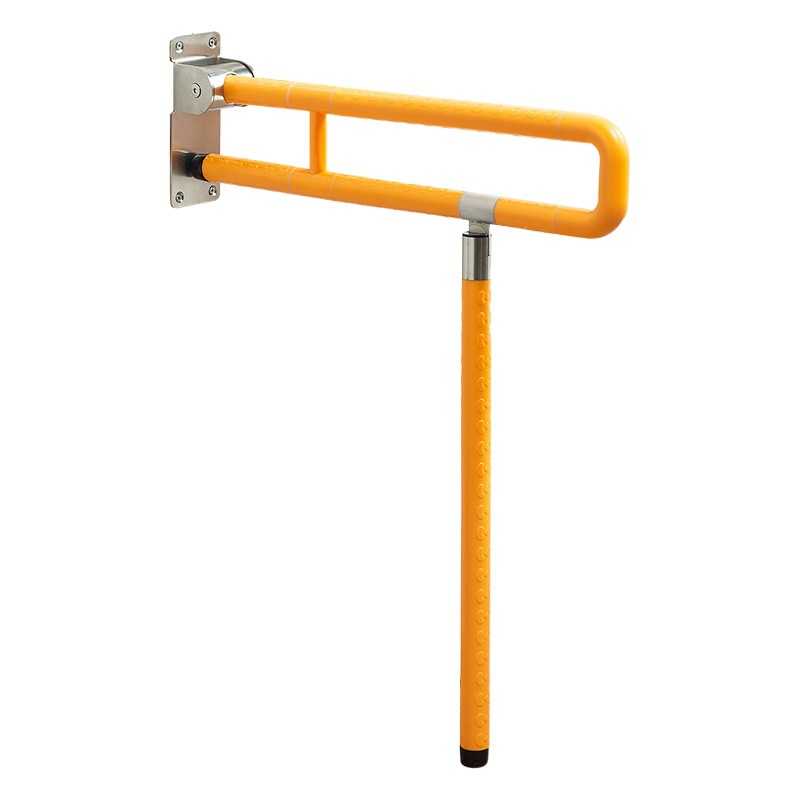 Plegable de acero inoxidable baño reposabrazos sin barreras para los ancianos y discapacitados de seguridad del inodoro reposabrazos manija
