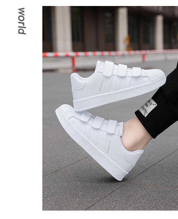 Babu Bean Boys' Little White Scarpe singole per ragazze nuove e invernali per bambini, versatili per l'autunno_voghion.com