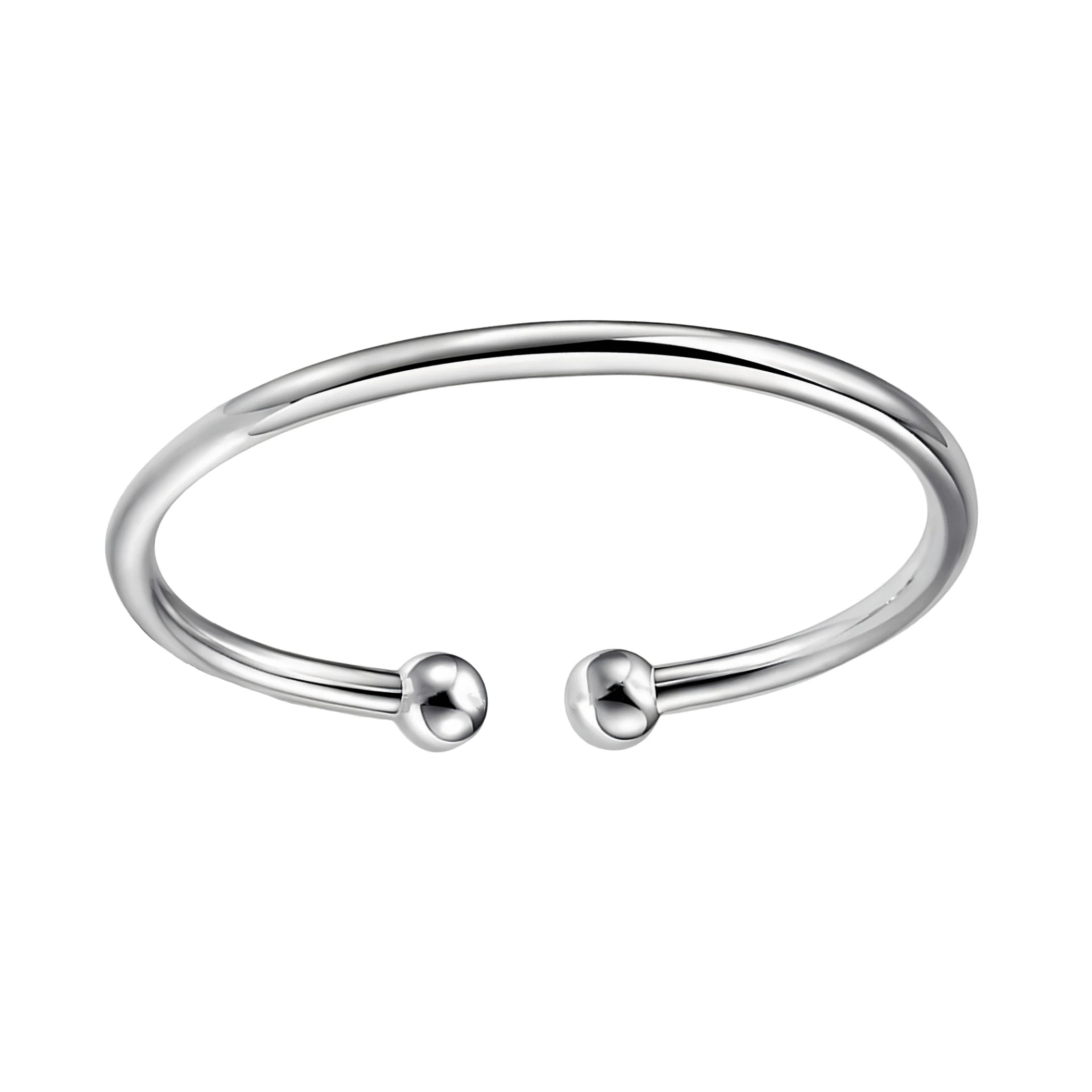 Beaded bracelet, silver, Chinese-style simple elegant design, 8 cm