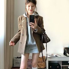 短款呢子大衣女毛呢外套2025年秋冬季新款感小个子超好看西装
