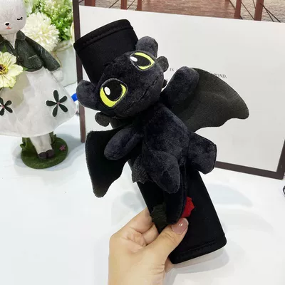 Car Seat Belt Shoulder Pads Cute Cartoon Couple Summer Car Interior Accessories Shoulder Strap Protective Cover (Seat belt shoulder pad) - little-black-dragon-black-shoulder-pad-single-no-specifications