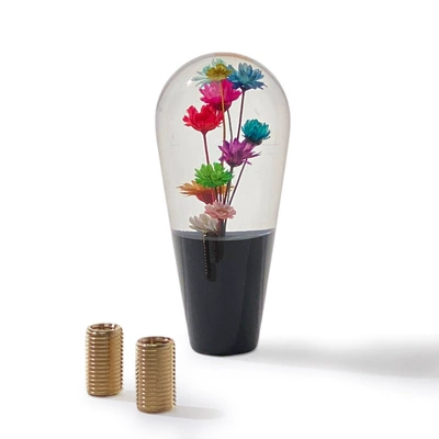 Small Chrysanthemum Bulb Type Resin with Flower Crystal Shift Head Bulb Style Color Small Chrysanthemum Crystal Shift Rod (Cab and accessories) - black-bottomcolorful-flowers