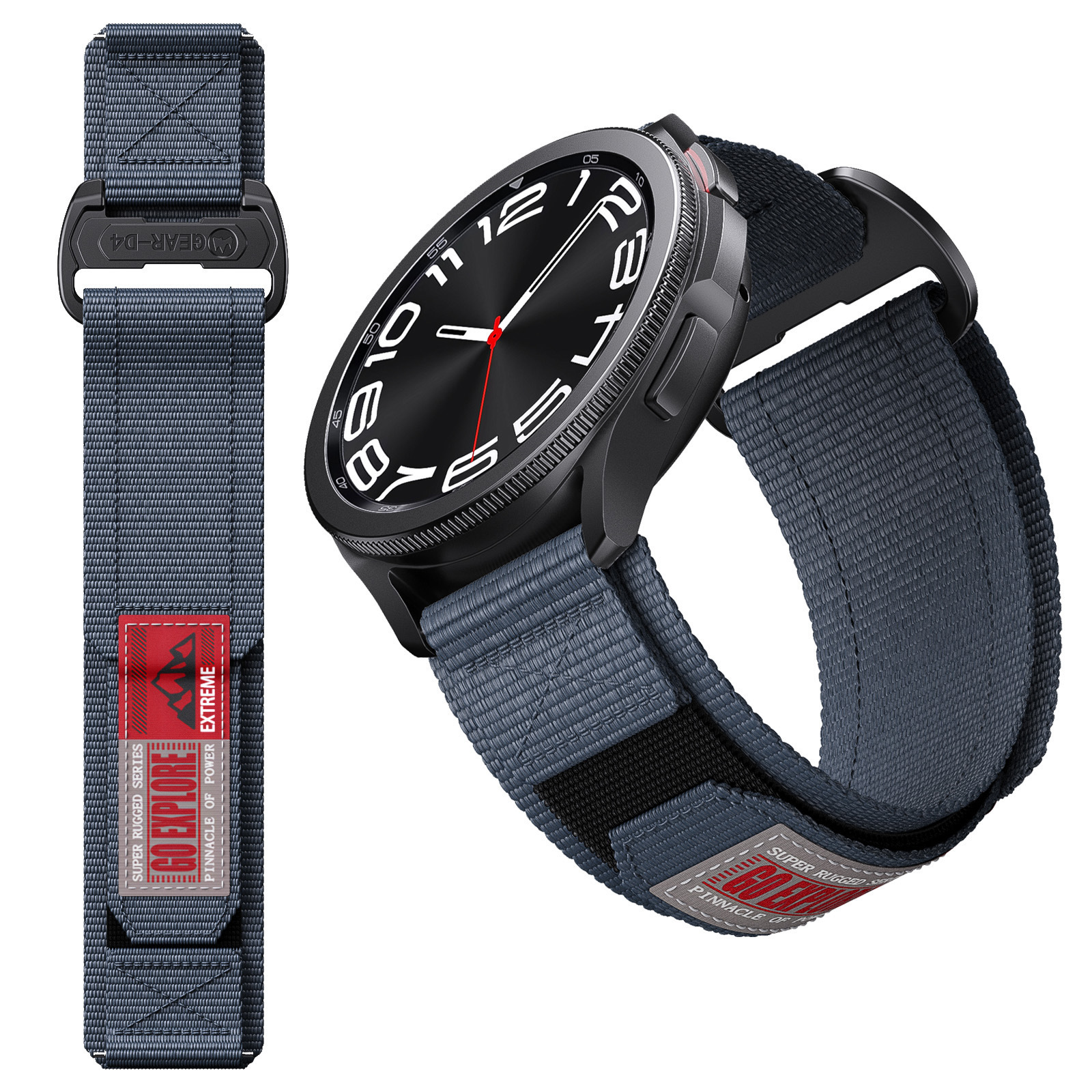 Suitable for Huawei Gt3/4 Nylon Velcro Woven Watch Strap Universal Samsung Tactical 20/22mm