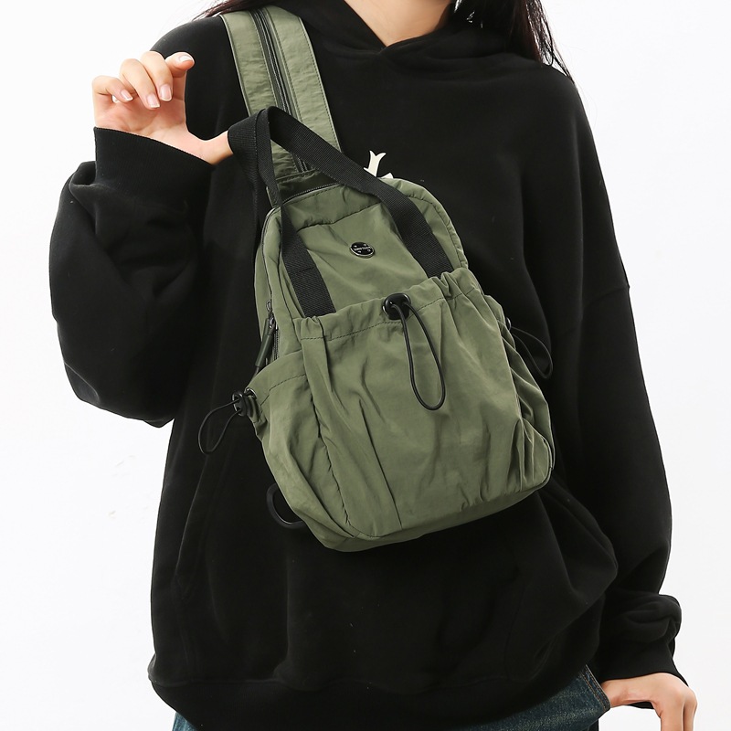 Backpack Men's And Women's 2025 Multifunctional Breast Bag Lightweight Nylon Cloth Bag Single Shoulder High Value Work Commuter Messenger Bag_voghion.com