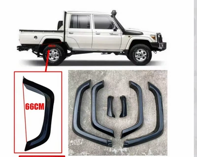 Suitable for Toyota LC75LC79, long and short wheel arches, two-door and four-door pickup truck, widened decorative fenders, off-road modification (Wheel eyebrow) - 4-door-rear-wheel-66