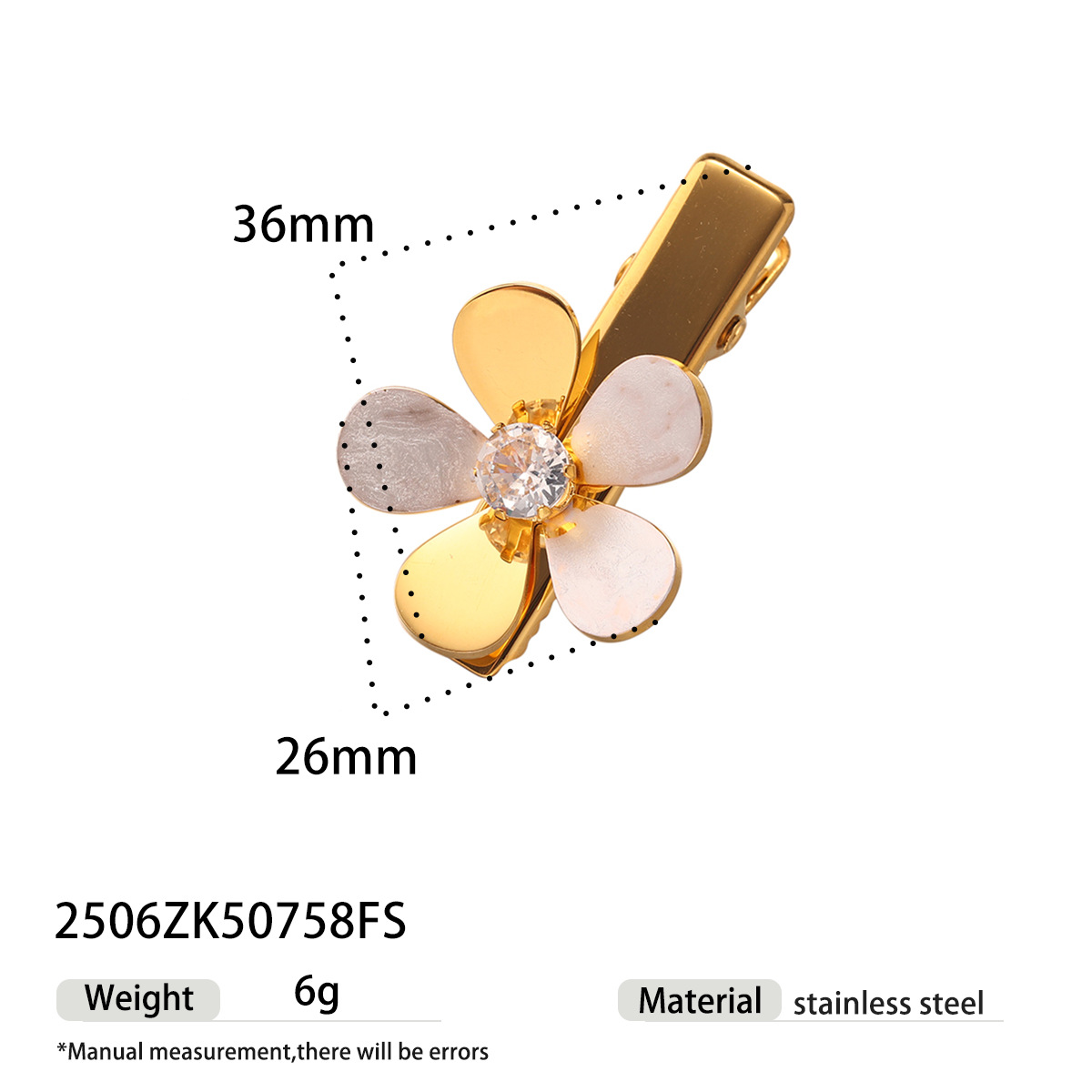 Tena Emisora de flores de acero inoxidable europea y americana Emisora de flores de nicho de todo fósforo Horquilla de acero de titanio dorado de 18k Explosiva transfronteriza