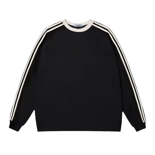 Champion Brand Triple Stripe Embossed Print Hoodie Couple Style Versatile Casual Instagram T-Shirt New Men Women Style - Custom Printing Available