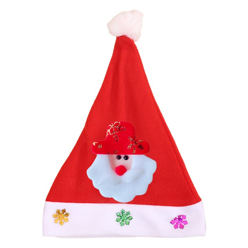 Navidad sombrero decorativo Santa Claus antílope muñeco de nieve adulto niños sombrero de alta calidad de impresión de vacaciones vestir tocado