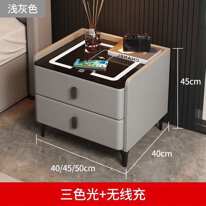 Inteligente multifuncional madera sólida recargable casera cabecera inalámbrica lujosa cabecera de cama moderna y simple bloqueo de huellas dactilares dormitorio