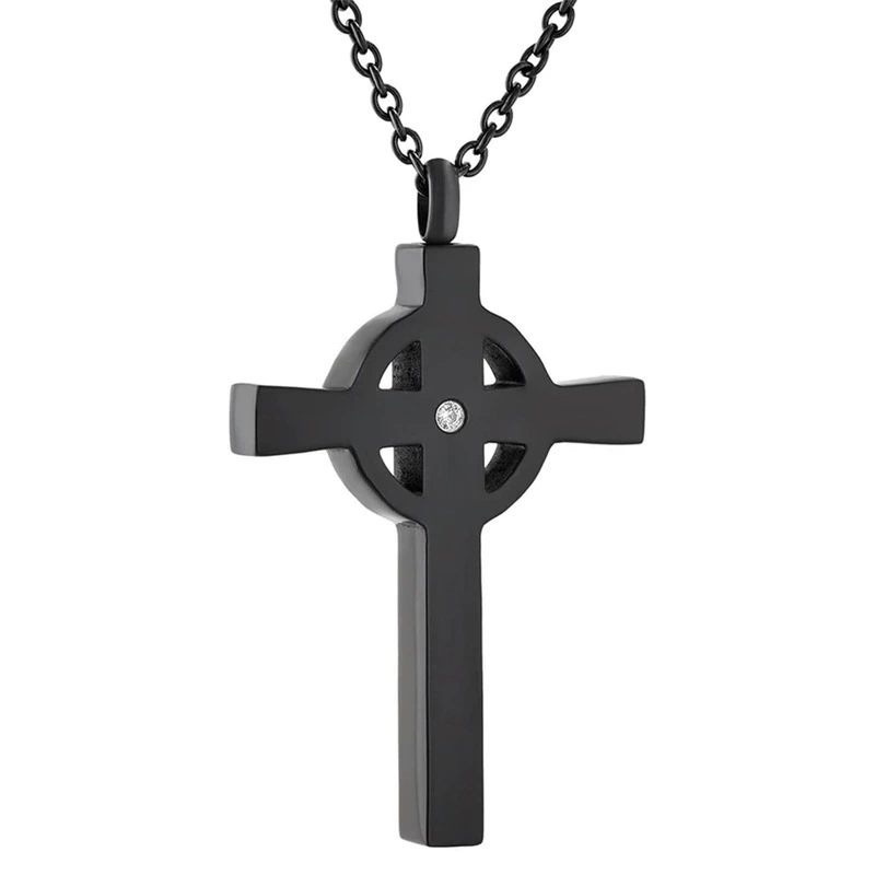 Прямые продажи с фабрики: популярное колье-кулон из нержавеющей стали с открывающимся крестом для памяти о любимых питомцах