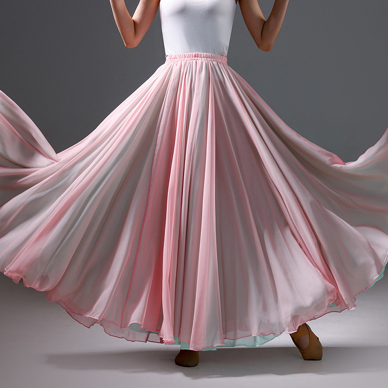 Classical dance big skirt performance clothing dresses double -layer…