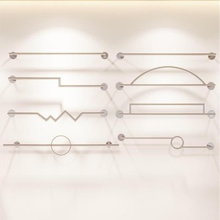 Stainless Steel Positive Hanging Display Rod Children's Clothing Store Display Rack Wall Hanging One-word Shelf Point Hanging Clothing Store Hanging Hangers