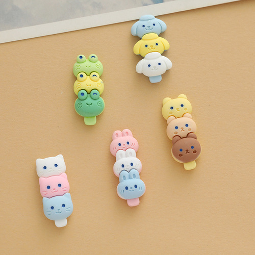 Resin accessories simulated animal food toy ice cream cone diy cream glue mobile phone case hairpin jewelry material package