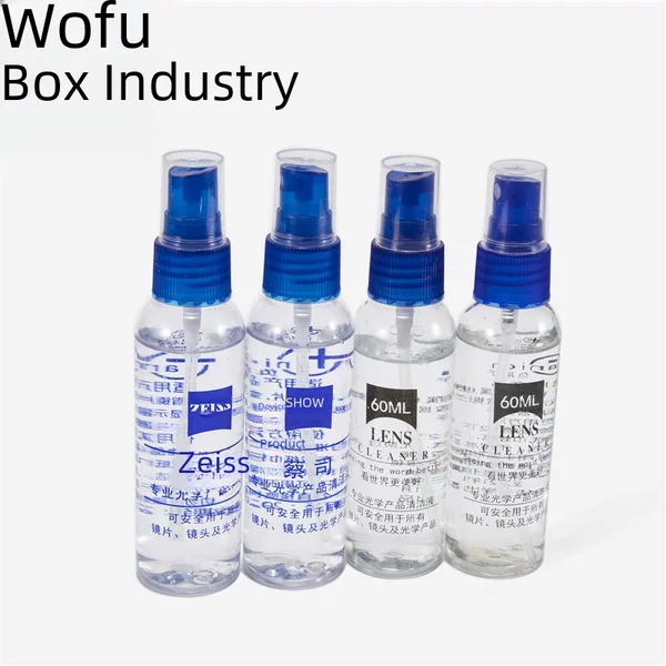 Printable Logo Transparent Bottle 60ml Glasses Cleaner Glasses Cleaning Liquid Lens Cleaner Glasses Cleaner