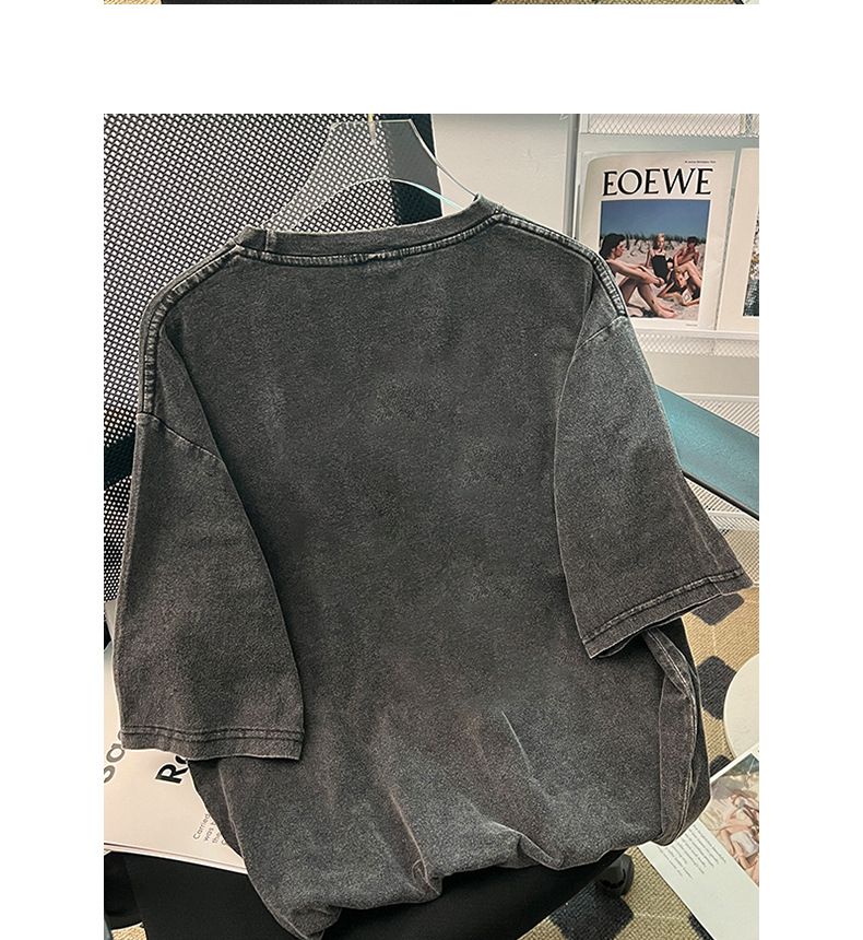 Summer Pure Cotton Short Sleeve T shirt Women Brand Preppy Top Washed Old Vintage Bottoming Shirt