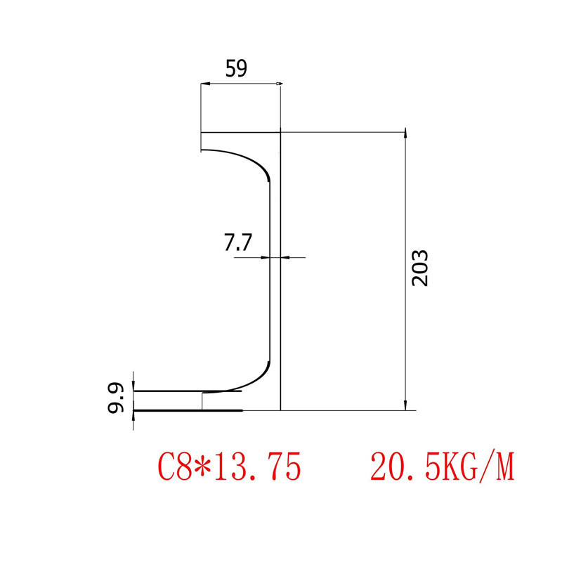 美标槽钢C200*20.5材质A992批发零售价格