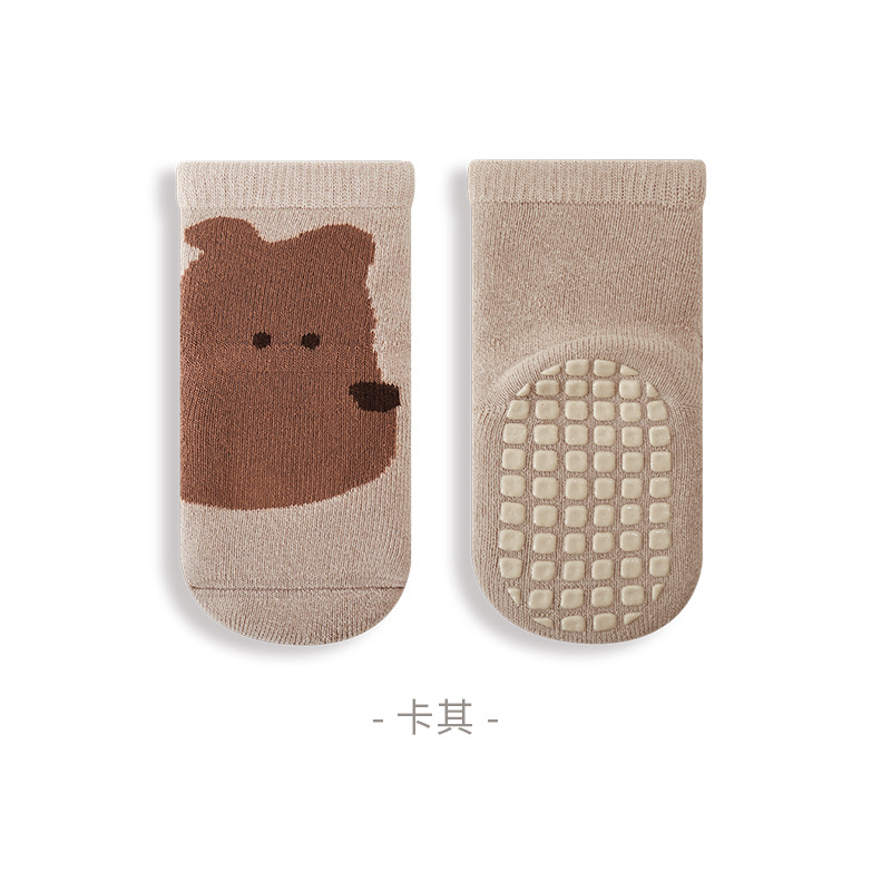 Calcetines de piso para bebés Otoño e Invierno engrosados Terry cálido interior antideslizante dispensación Bebé Niños Niñas niño calcetines de media pantorrilla