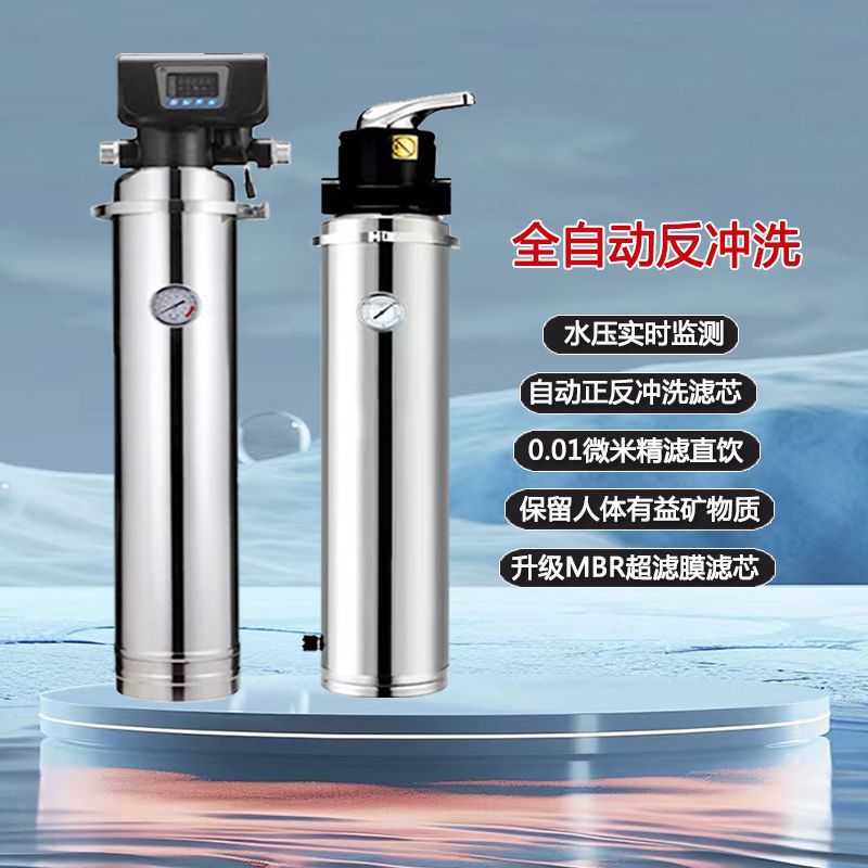 Automatic Backwash Water Purifier Whole-House Tap Water Filter Hand-Washable Ultrafiltration Membrane Villa Central Water Purifier for Home Use